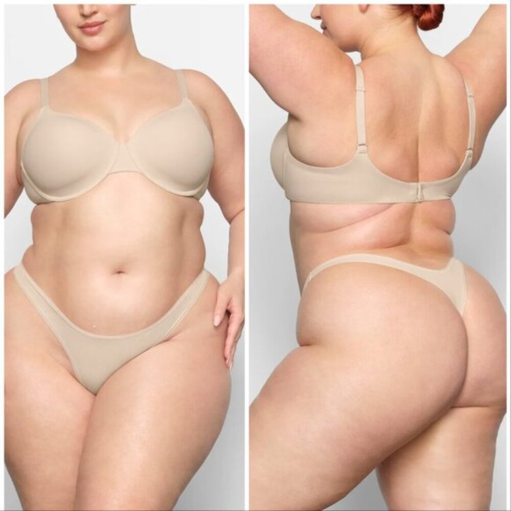 Skims Sand Fits Everybody T-shirt Demi Bra